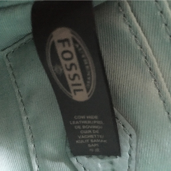 Fossil aqua real leather crossbody/shoulder bag - Picture 4 of 12